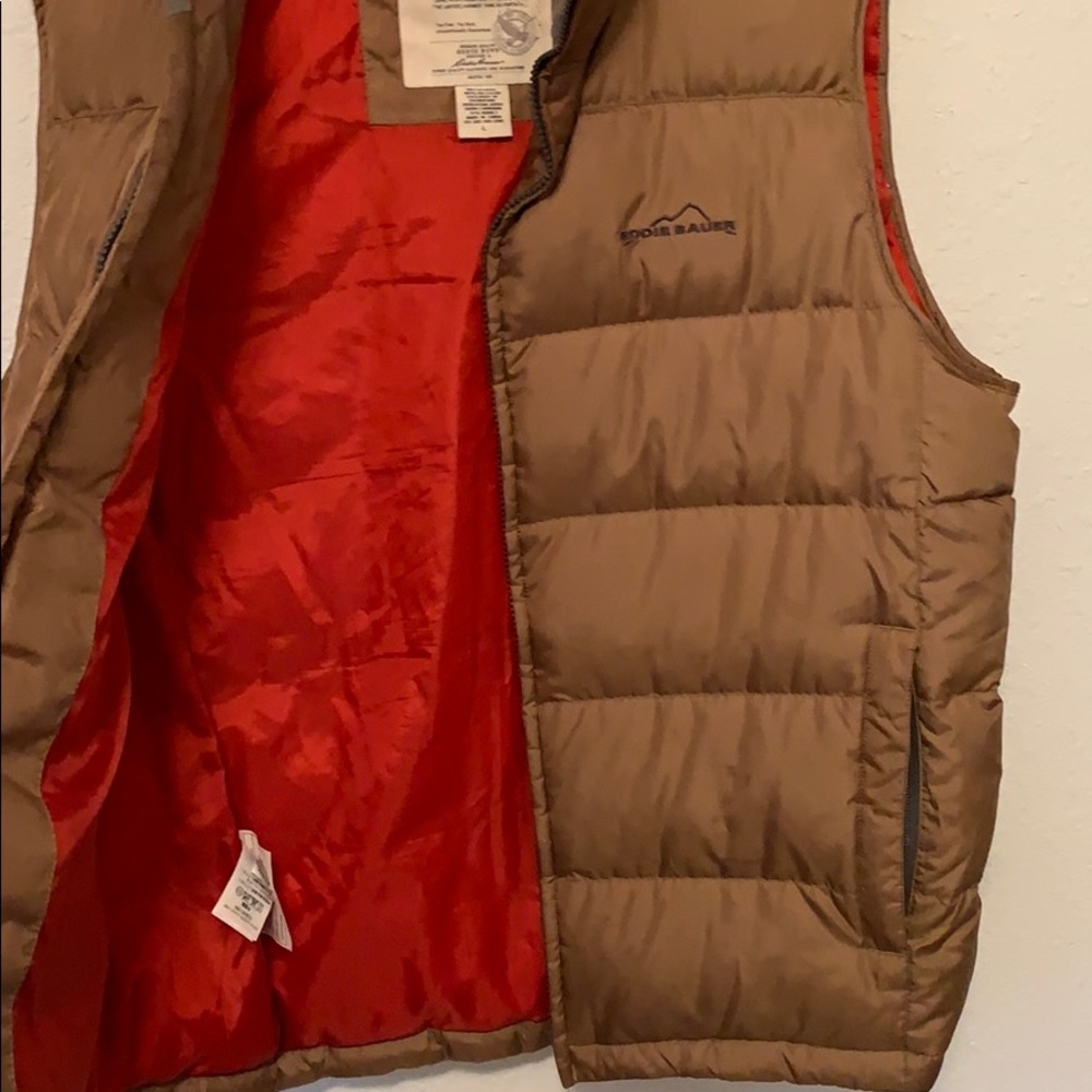 Eddie Bauer Men’s Goose Down Vest Like New Size L